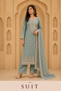 Pastel Embroidered Suit Set
