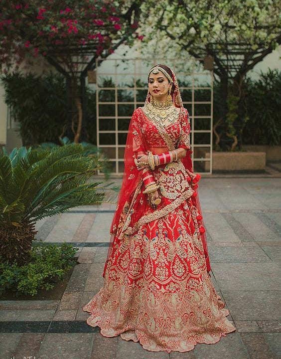 Floral Embroidered Bridal Lehenga Set