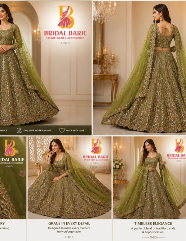 BRIDAL BARIE PARTY WEAR LAHANGA